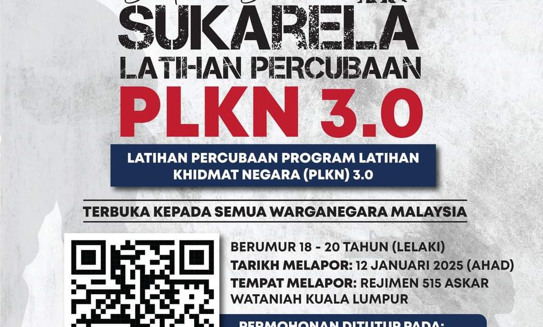 Sertai Secara Sukarela Latihan Percubaan PLKN 3.0.