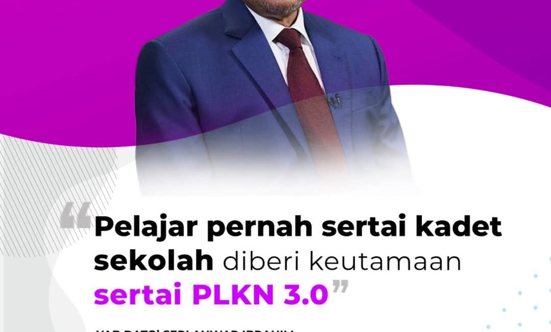 Program Latihan Khidmat Negara (PLKN) 3.0 Mengutamakan Pelajar Yang Pernah Sertai Aktiviti Kadet Sekolah.