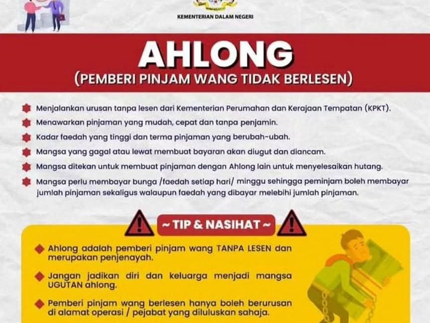 Jangan Tunduk Kepada Ugutan Ah Long Dan Jangan Meminjam Wang Daripada Mereka.